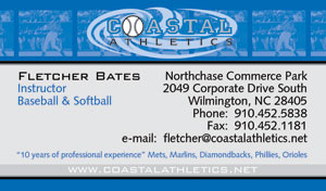 Coastal Athletics Business Card Design