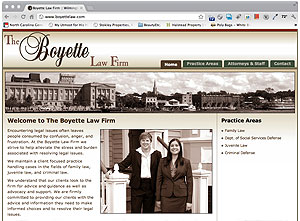Boyette Law Firm Webdesign