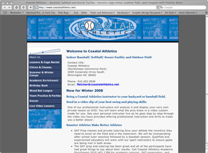 Coastal Athletics Web Site Deisgn