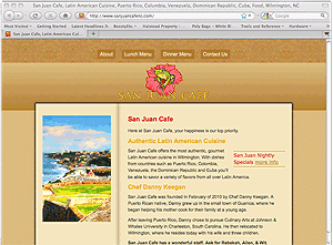 San Juan Cafe Website Design